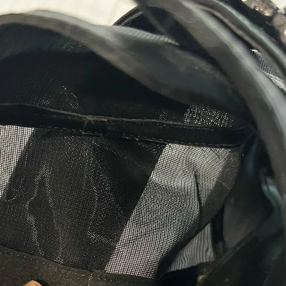 Women’s Karl Lagerfeld Black Sheer Jeweled Zipper Ankle Boots Size 6 - Picture 12 of 13